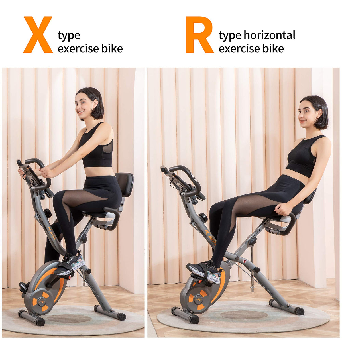 Vélo D'appartement Pliable Couché Leikefitness - Avec élastiques Bras, 12 Niveaux, écran LCD