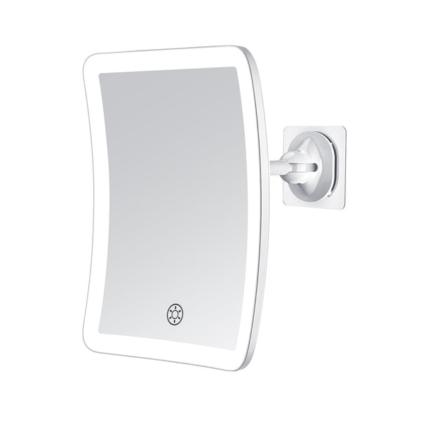 FASCINATE Dimmable Makeup Vanity Mirror with 10x Magnification Adjustable Brightness Portable Cosmetic Mirror for Travel