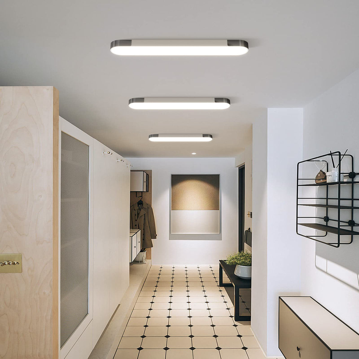 Garwarm 48W Acrylic Linear Dimmable LED Ceiling Light with Remote – LEXENT