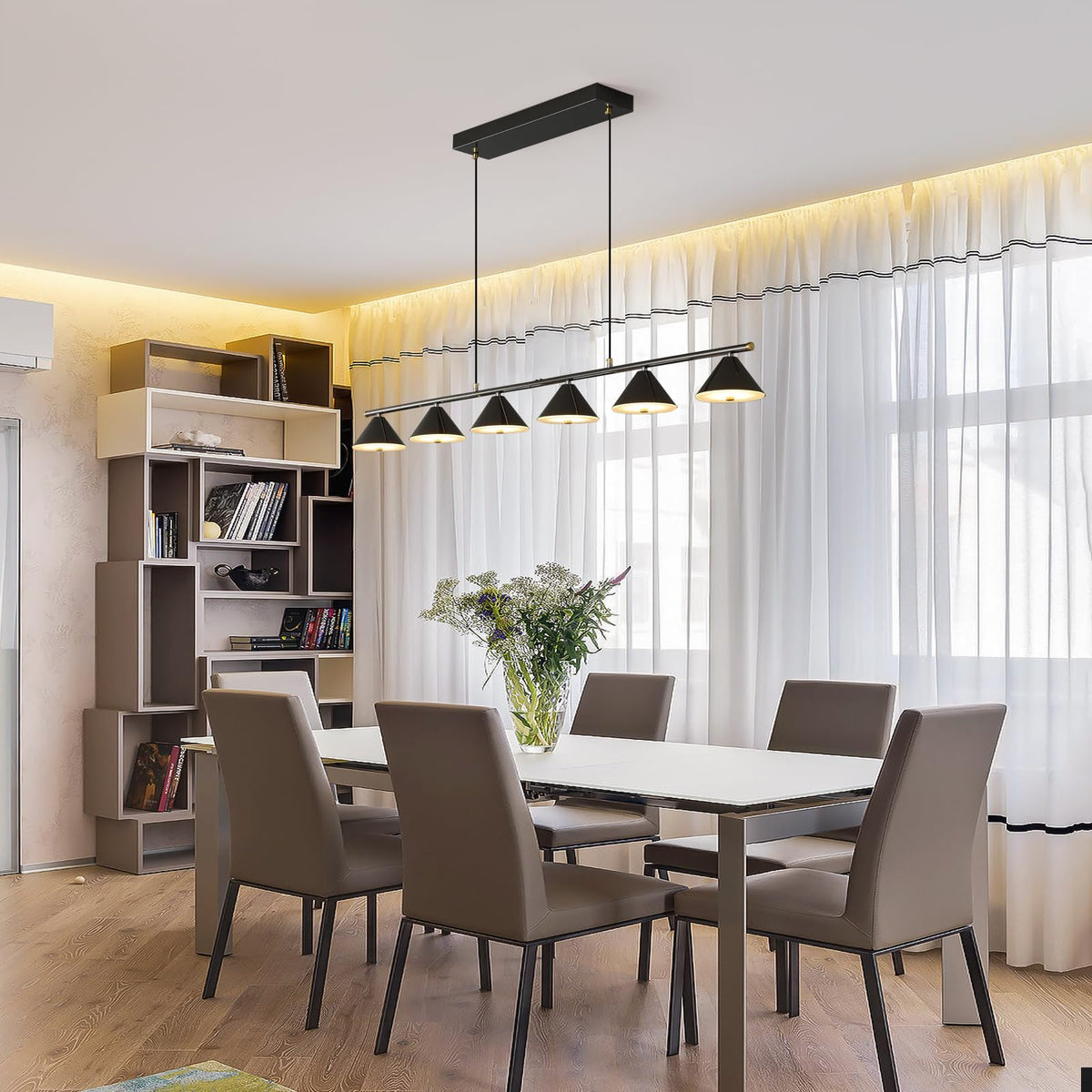 Garwarm Dimmable Black LED Pendant with Remote Control – LEXENT