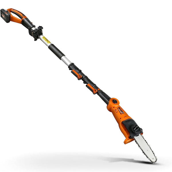 SuperHandy Pole Chain Saw Cordless 20cm with 20V Battery Pack, Extension Pole, Branch Cutting and Tree Trimming SKU:GEUT064