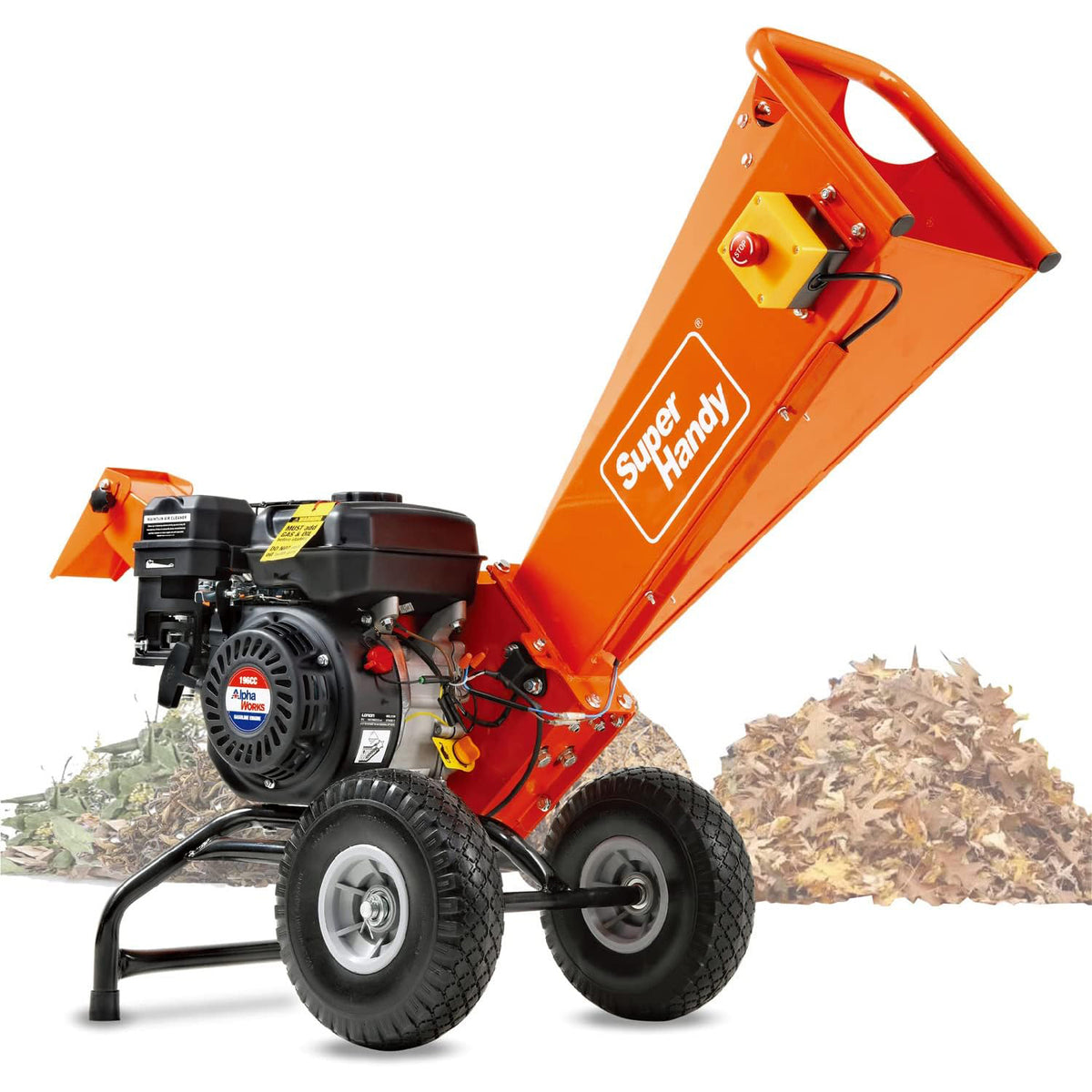 SuperHandy Wood Chipper Shredder Mulcher 196cc Motor Engine