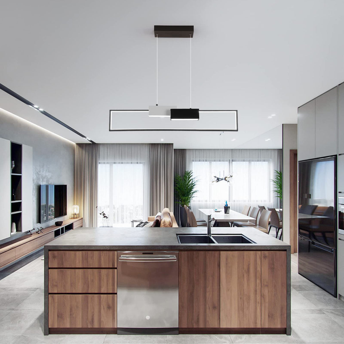 Garwarm Modern Dimmable LED Pendant Light with Remote – LEXENT