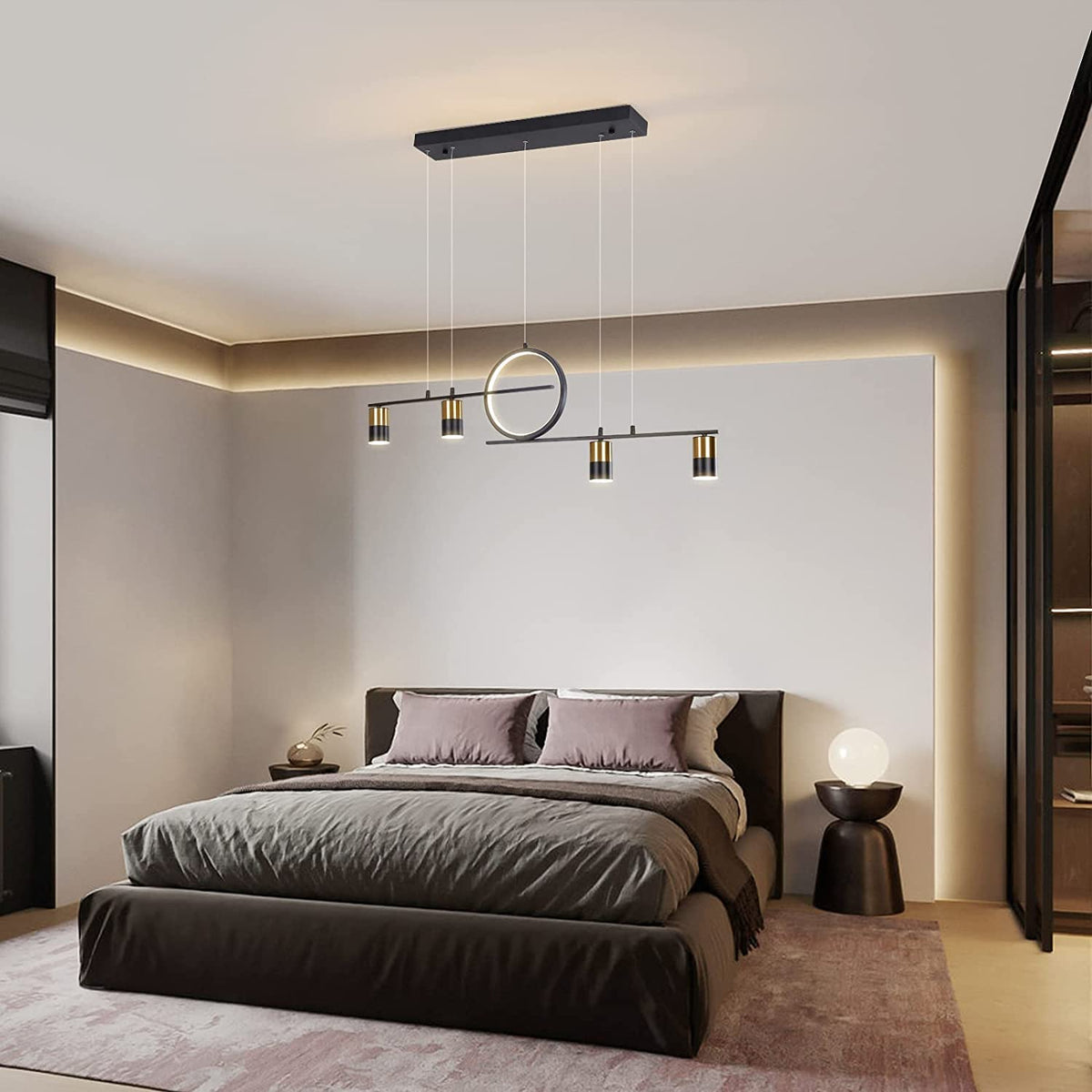 Garwarm Dimmable LED Linear Pendant Light with Remote – LEXENT