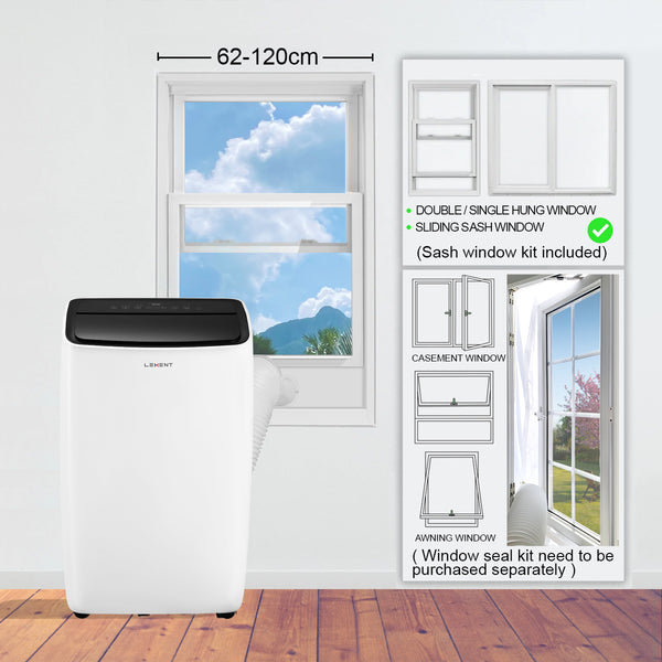 LEXENT AC6 Portable Air Conditioner / Heater 12000 BTU, 30L Dehumidifier, Model: LCH12WF