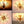 Garwarm 4-Light Vintage Gold Crystal Ceiling Lights