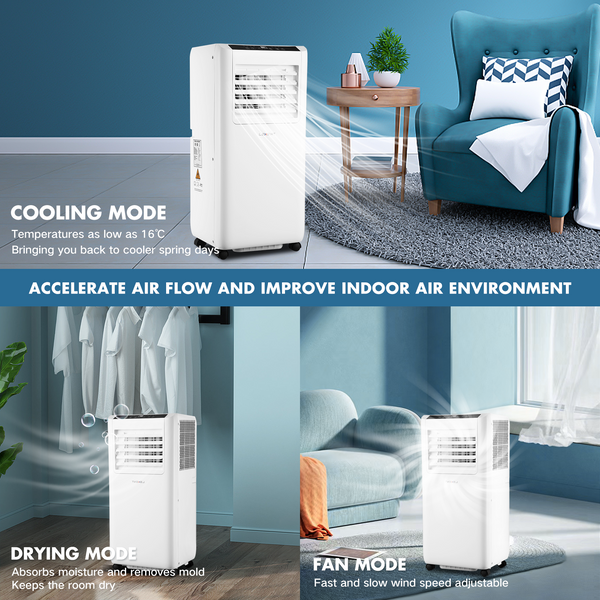 LEXENT AC5 Portable Air Conditioner 9000 BTU, 25L Dehumidifier, Model: LC9W