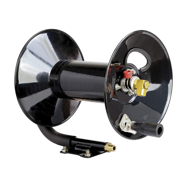 SuperHandy Air Hose Hand Crank Reel Retractable 3/8" Inch x 30m Heavy Duty Steel Locking Spring (Hose Not Included) SKU:GEUR010
