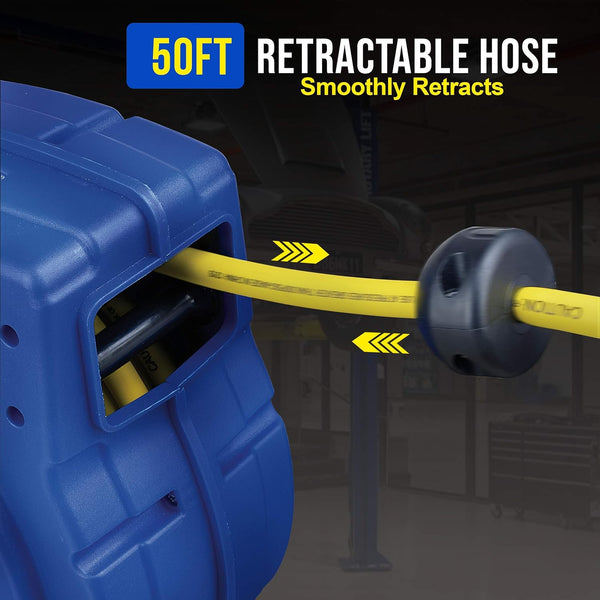 Goodyear Steel Retractable Air Compresso Hose Reel Max. 300PSI (Enclosed Retractable 3/8" X 15M)(GBR001)