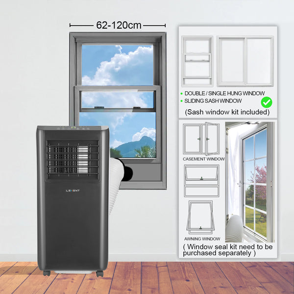 LEXENT AC3 Portable Air Conditioner 9000 BTU, Air Cooler, 25L Dehumidifier, Model: LC9BWF