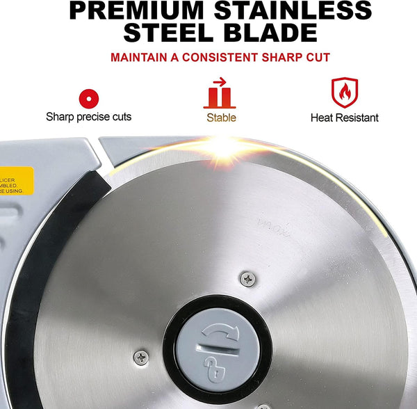 Kitchener Meat Deli Cheese Food Slicer 7.5" inch Professional Stainless Steel Blade SKU :GBM001
