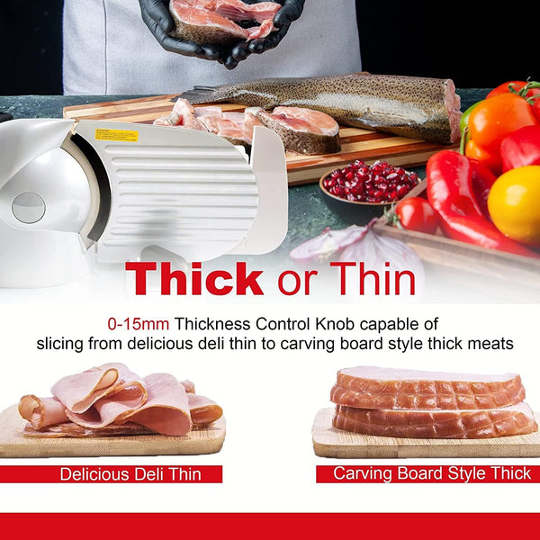 Kitchener Meat Deli Cheese Food Slicer 7.5" inch Professional Stainless Steel Blade SKU :GBM001