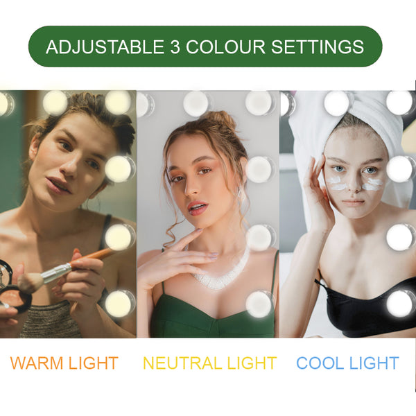 Hollywood Mirror with Bluetooth Speaker, 13 Dimmable LED Bulbs, Dynamic RGB LED Side Lighting, SKU: MT005846PRO