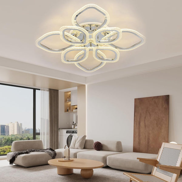 Garwarm LED Leaf Ceiling Light Chandeliers with Remote for Lounge