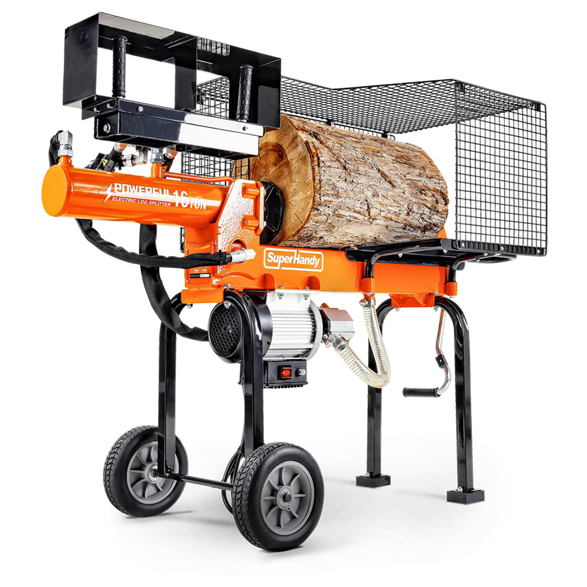 SuperHandy Electric Log Splitter Portable 16Ton 500mm Log Length 2Sta